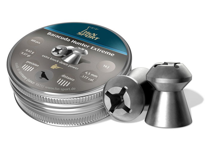 thumbnail image 2 of H&N Barracuda Hunter Airgun Pellets 0.177 Caliber - 10.34 Grain Hollow Point (400 Count) 2 of 13